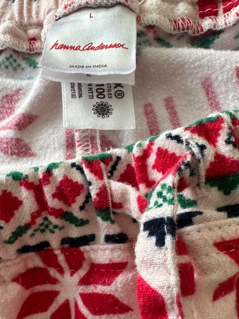 Hanna Andersson Unisex Dear Deer Flannel Pajama Pants Sz L - Picture 4 of 5